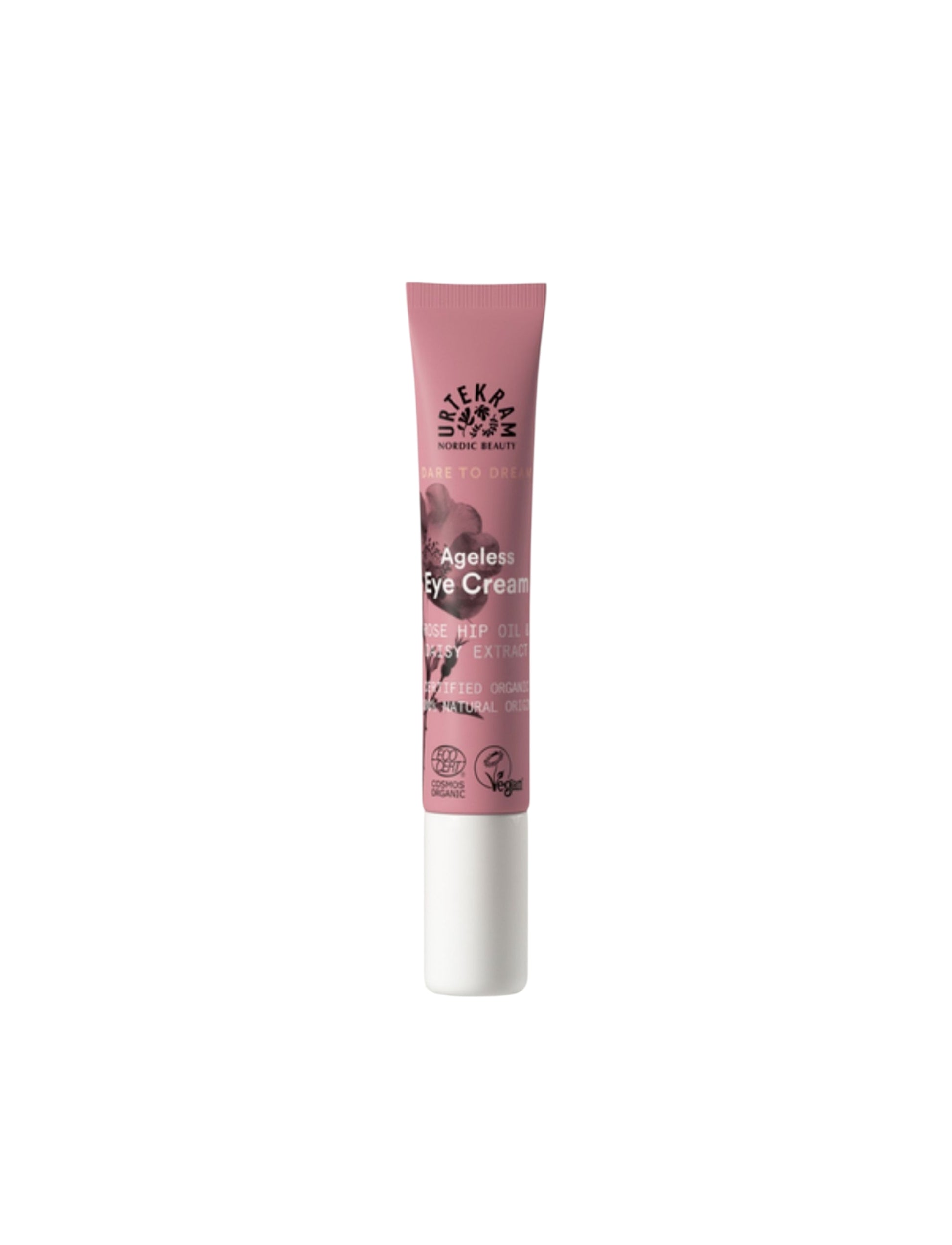 Ageless paakių kremas Urtekram – natūrali kosmetika kasdienei paakių priežiūrai.