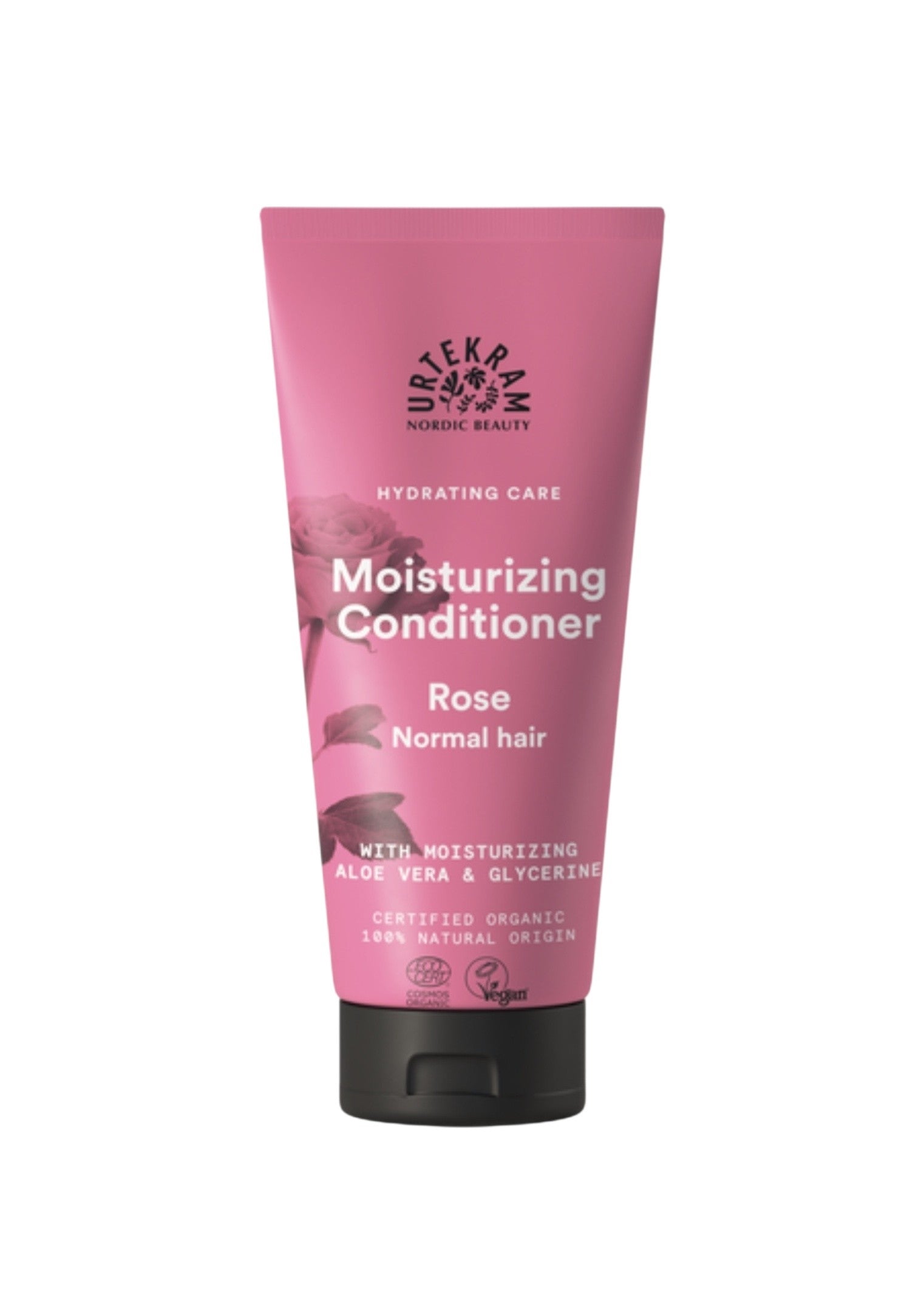 Drėkinamasis rožių kondicionierius 180 ml natūrali kosmetika normaliems plaukams Urtekram