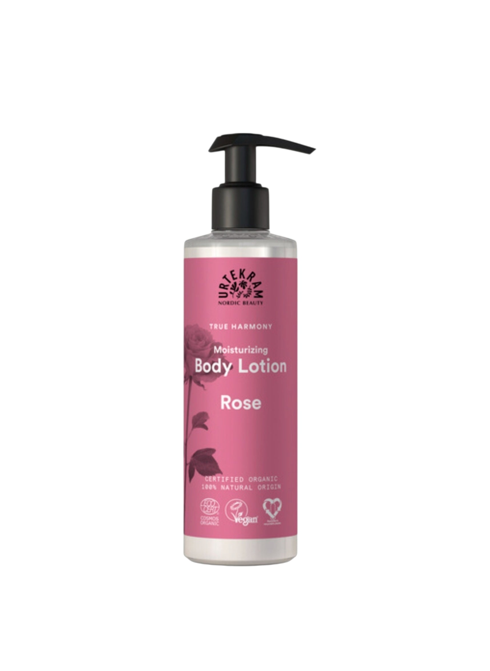 Urtekram Rose drėkinamasis kūno losjonas – natūrali kosmetika, praturtinta rožių ekstraktu