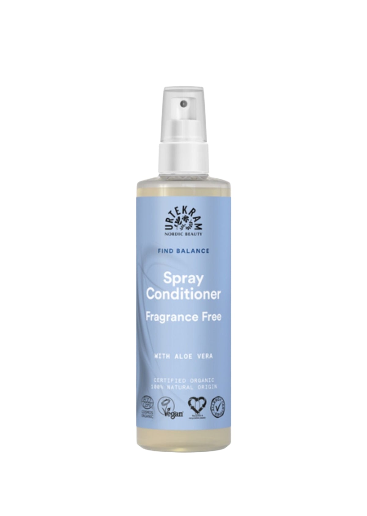 Natūrali kosmetika – bekvapis purškiamas plaukų kondicionierius Urtekram, švelni priežiūra jautriai galvos odai