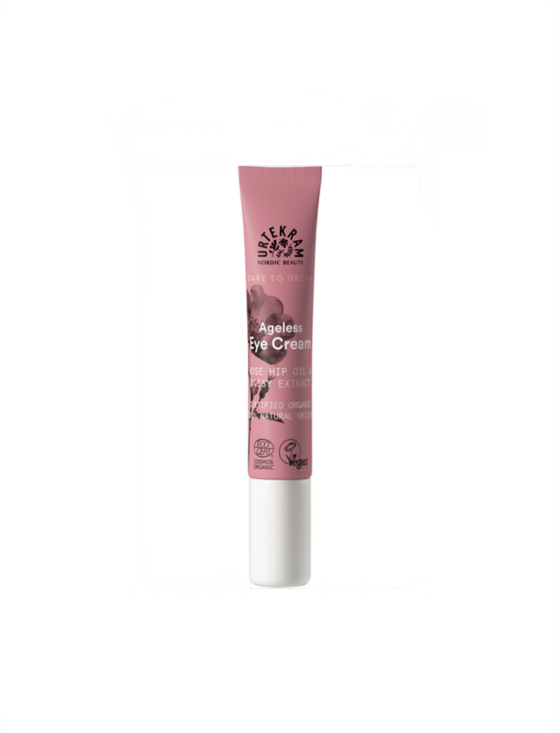 Urtekram paakių kremas „Ageless Eye Cream“ su erškėtuogių aliejumi, 15 ml – natūrali, ekologiška kosmetika
