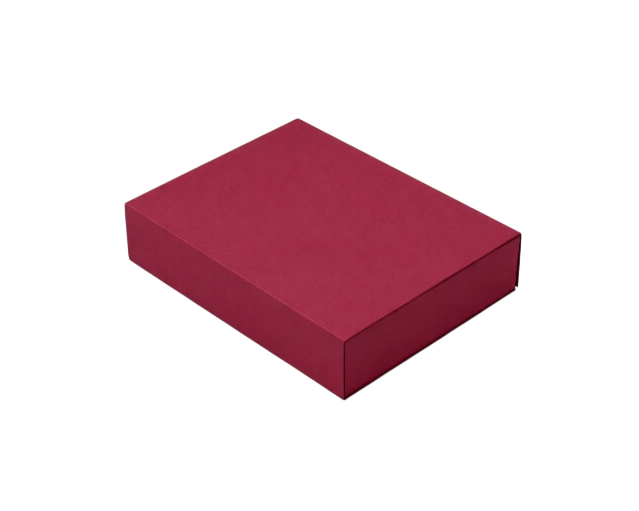Tamsiai raudona dovanų dėžutė natūraliai kosmetikai.