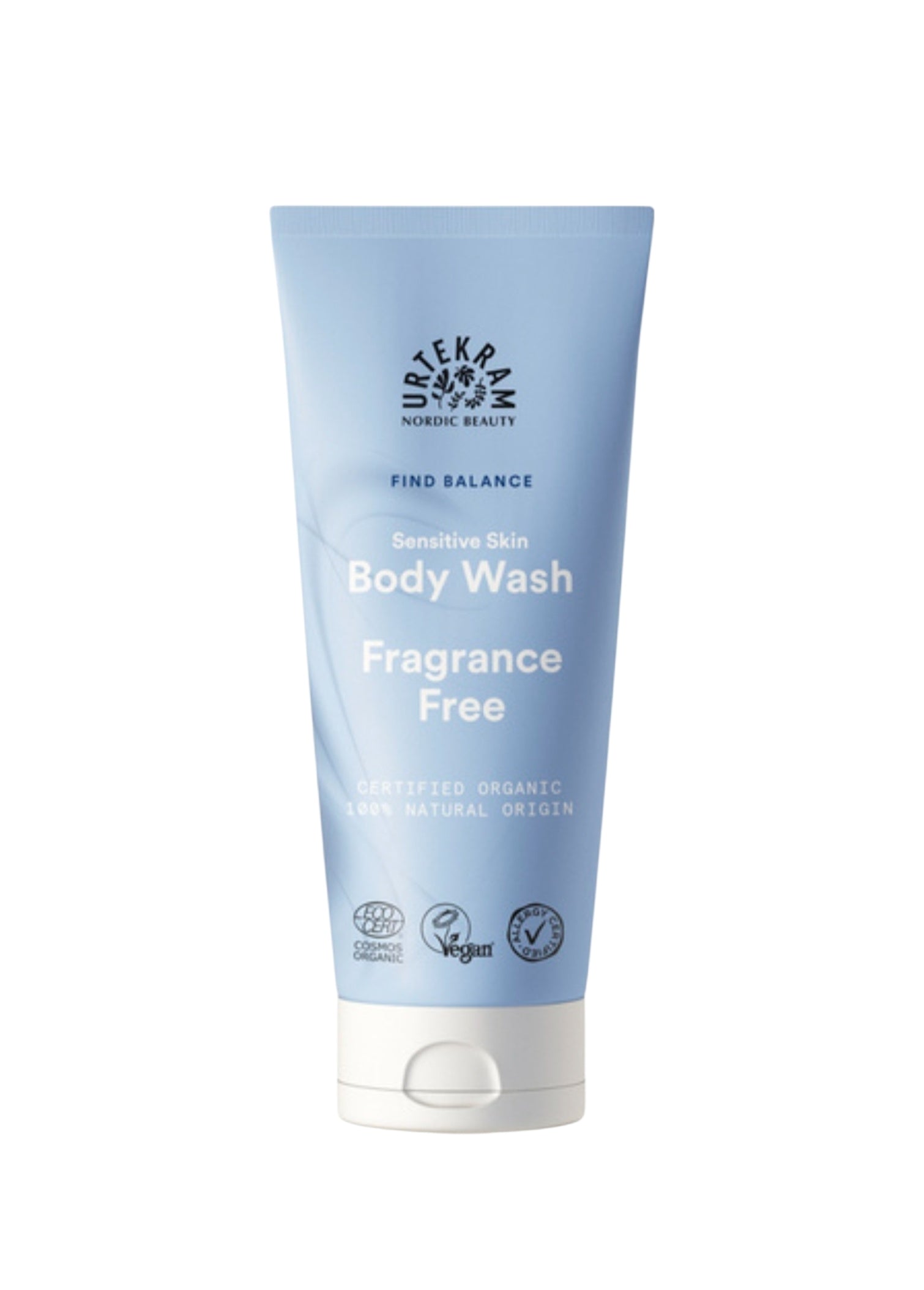 Urtekram  bekvapis kūno prausiklis 200 ml – natūrali kosmetika jautriai odai.