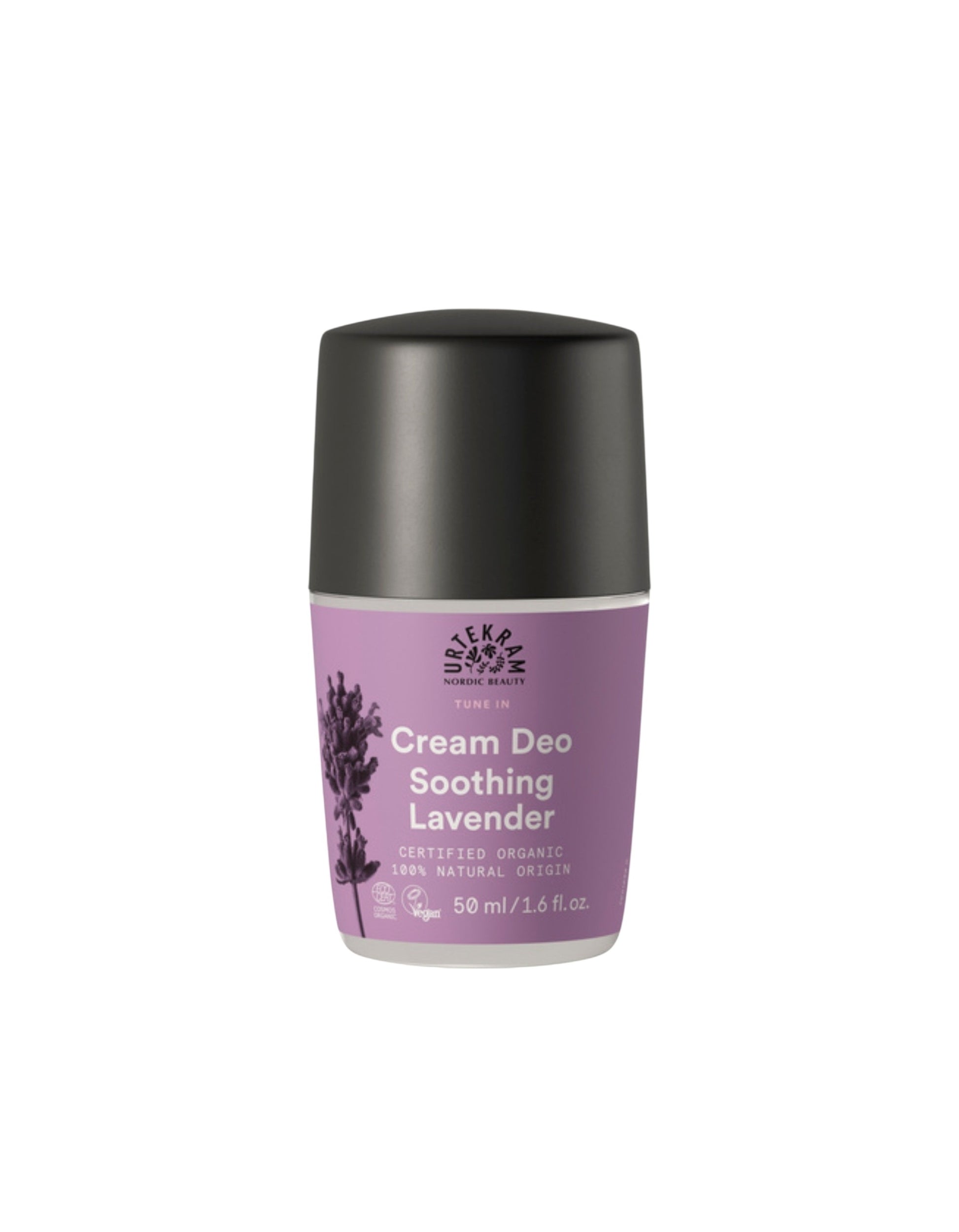 Urtekram kreminis dezodorantas Soothing Lavender, 50 ml, natūralus rutulinis dezodorantas su levandomis.
