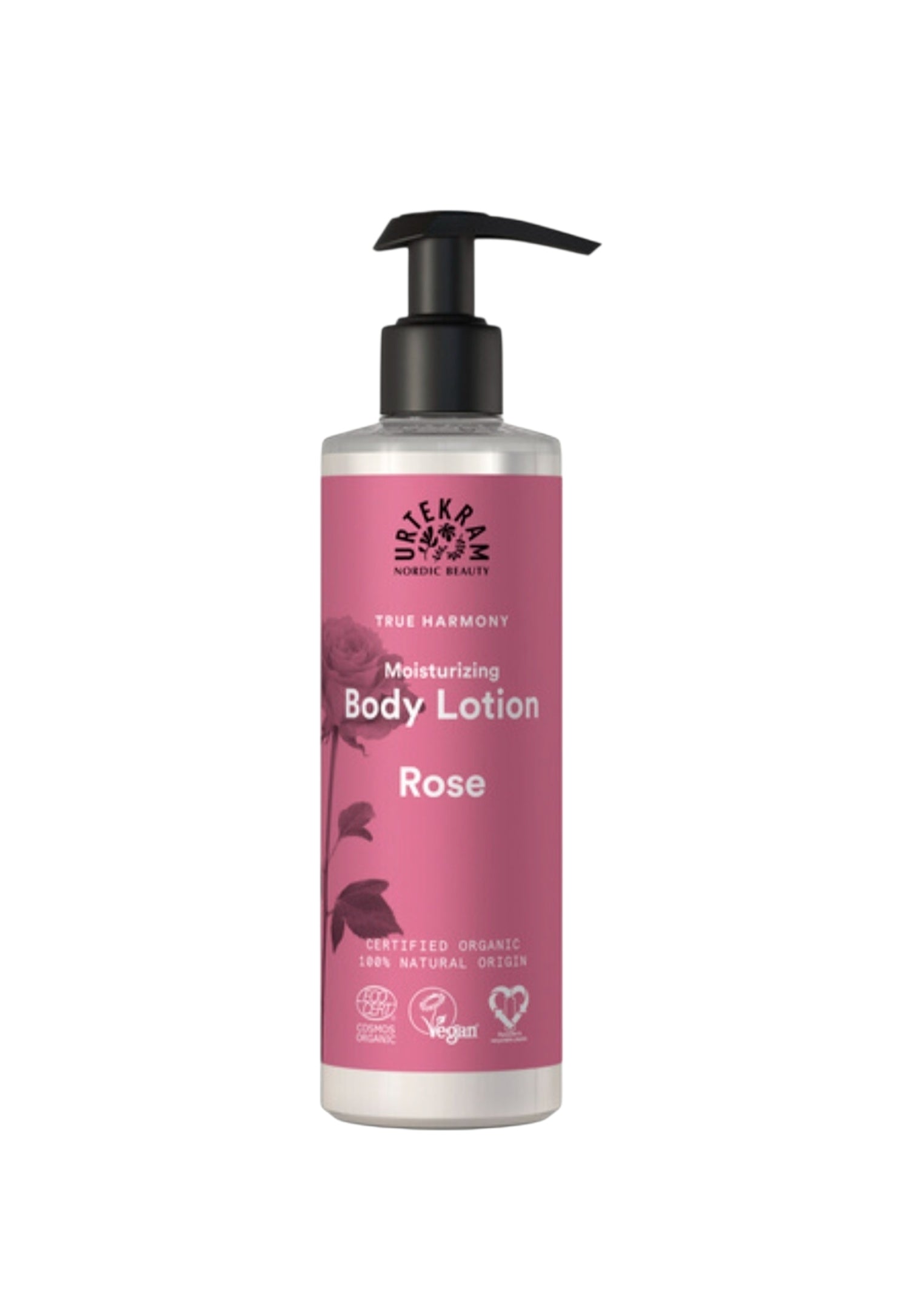Urtekram Rose drėkinamasis kūno losjonas – natūrali kosmetika, praturtinta rožių ekstraktu